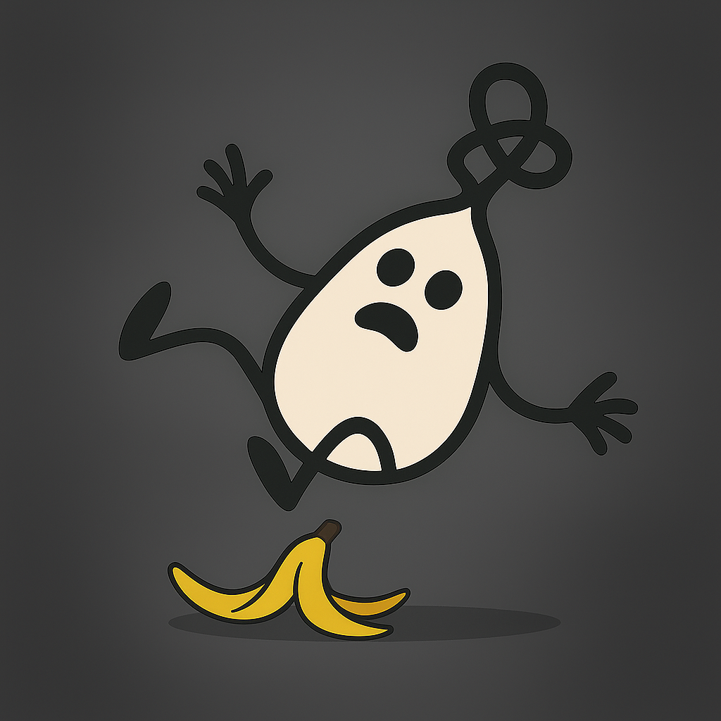 Driplet slipping on banana